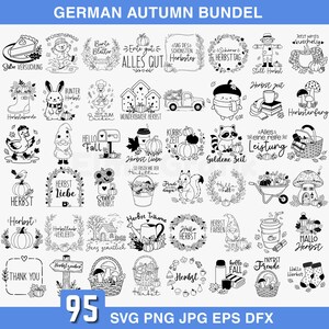 Duitse herfst SVG: Duitse Herbst SVG, Kürbisspice SVG, Herfstspreuken, Herfst SVG, Herfstgroeten SVG, Hallo Herfst SVG, Cricut Silhouette.