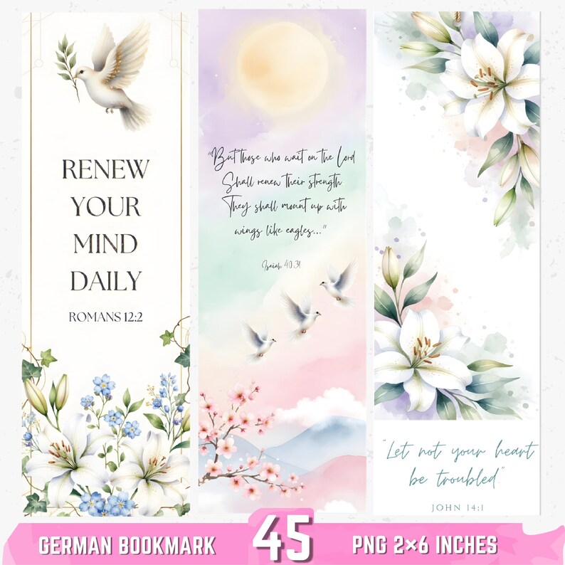 Scripture Memory Bookmark Bible Verse Bookmark Bundle: Printable Christian Bookmark Png ...