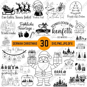 German Christmas SVG Bundle | Plotterdatei Weihnachten svg, Christmas Trees Svg, Christmas Houses, Christmas Quotes Svg (Digital Download)
