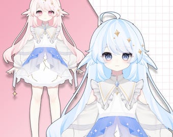 Premade Live2D Vtuber Model: Ready to Use VTube Studio Design