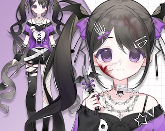 Vorgefertigtes VTuber Model: Gebrauchsfertig für Live2D VTube Studio Design