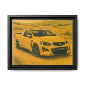 HSV Maloo GTSR W1 Ute Artwork - Rare Australian Muscle Car Wall Art Print, Holden HSV V8 Poster, Garage & Man Cave Décor