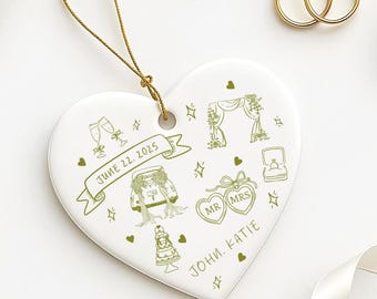 Personalised Christmas, First Christmas Married Bauble for Couple, Married Keepsake 2025, Christams Gift for Newlyweds, First Xmas