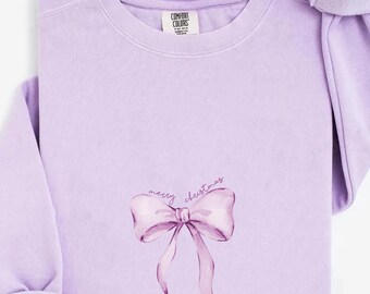Merry and Bright Shirt trendy, Custom Christmas Shirt Comfort Colors Tshirt 1717- Sweatshirt 1566