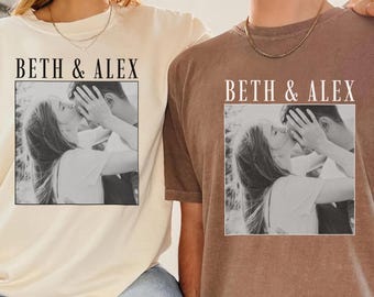 Personalized Couple Shirt, Custom Photo Comfort Colors Shirt, Couple Picture Shirt, Wedding Anniversary Gift, Couple Gift, Comfort Colors