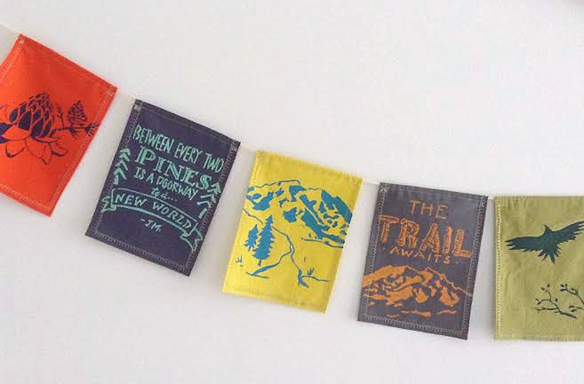 Hiker Prayer Flags. Backpacking Prayer Flags. Hiking Travel Etsy