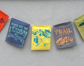 Hiker Prayer Flags. Backpacking Prayer Flags. Hiking Travel Gift.