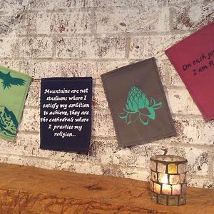 Mountain Climber Prayer Flag Set. Hiking Travel Gift. image 2