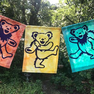 5 Grateful Dead Dancing Bears & Terrapin Turtle Flags. image 2