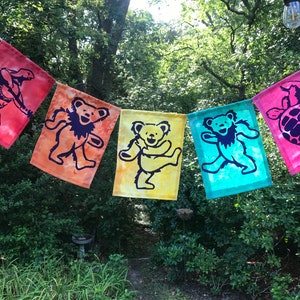 5 Grateful Dead Dancing Bears & Terrapin Turtle Flags. image 1