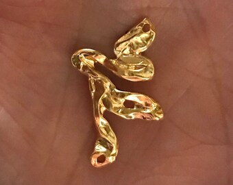 Conector serpentino facetado B51vm en oro vermeil de 18 kt