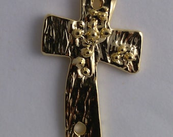 Cross1vm 18ktGold Vermeil Artesano "Cruz en el viento"