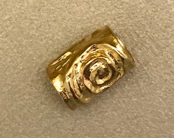 B115vm 18ktGold Vermeil Barrel Bead 14 mm