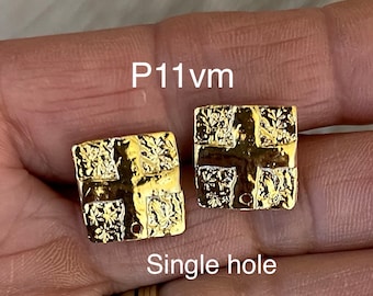 P11vm 18k vermeil ~13 mm Poste transversal Agujero único