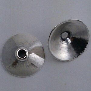 B633ss Sterling Smooth & Shiny Bead Cap.