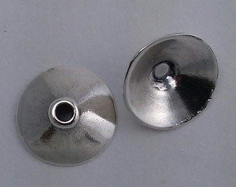 B633ss Sterling Smooth & Shiny Bead Cap.