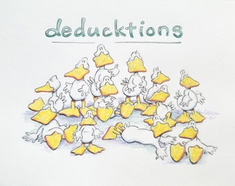 Deducktions Original Drawing by John Baron