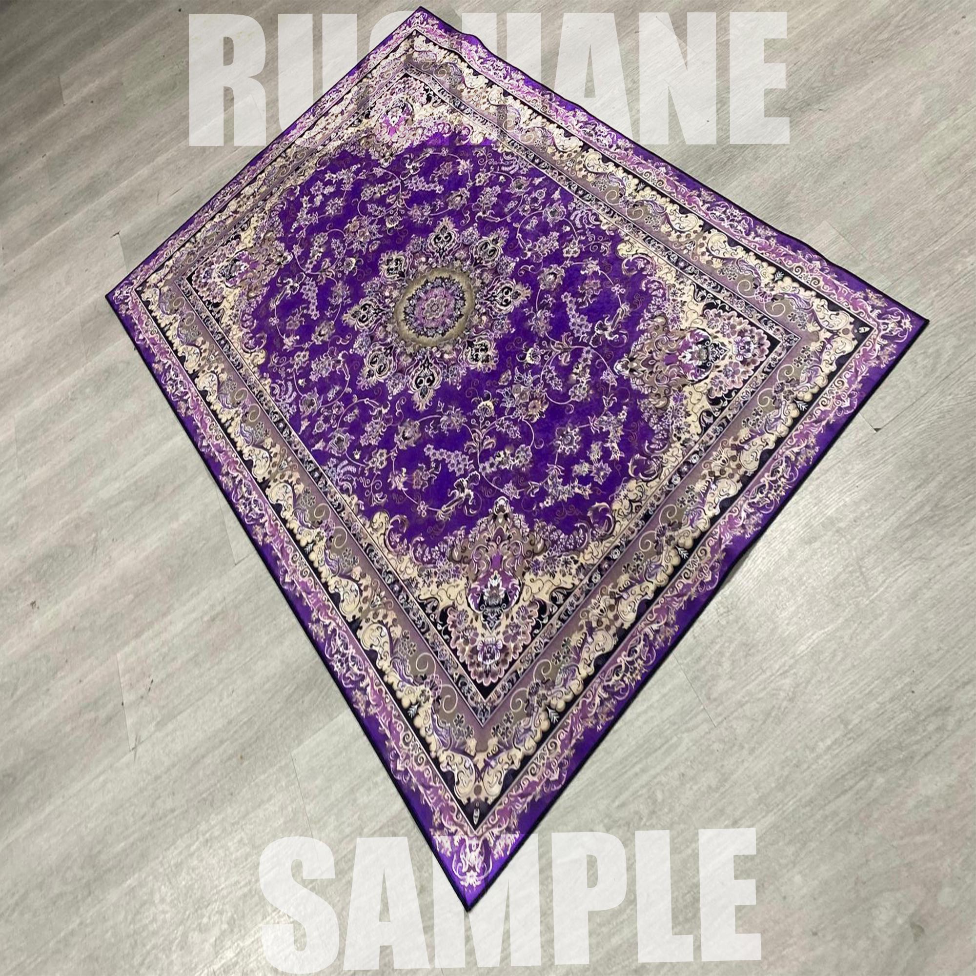 Purple Vintage Digital Printed Rug Floral Ornate Area Carpet - Etsy
