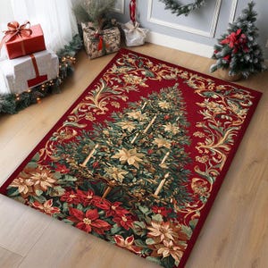 Vintage Holiday Rug - Etsy