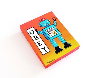 Obey (Robot) | Wooden Block