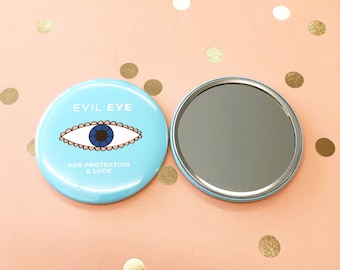 Evil Eye | Mirror (Evil Eye Gift, Evil Eye Art, Evil Eye Mirror, Pocket Mirror, Compact Mirror, Travel Mirror, Mirror Gift)