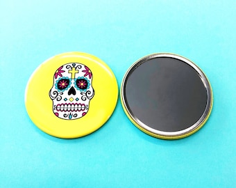 Sugar Skull | Mirror (Sugar Skull Art, Sugar Skull Mirror, Sugar Skull Gift, Skull Mirror, Pocket Mirror, Compact Mirror, Travel Mirror)