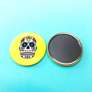 Sugar Skull | Mirror (Sugar Skull Art, Sugar Skull Mirror, Sugar Skull Gift, Skull Mirror, Pocket Mirror, Compact Mirror, Travel Mirror)