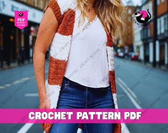 Easy Crochet Cardigan Pattern with Video Tutorial Hummingbird Cardi Two Seam Sweater Crochet Design Summer Cotton Cardigan