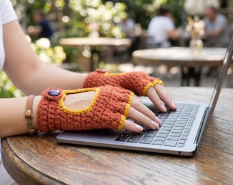 Eenvoudig haakpatroon voor vingerloze handschoenen en handwarmers, beginnersvriendelijk haakpatroon voor winterwanten voor dames en heren.