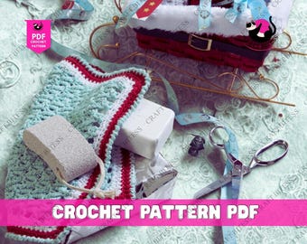 Schema all'uncinetto per asciugamano Pamper Me / Schema facile per asciugamano all'uncinetto / Schema per strofinaccio all'uncinetto tunisino, a conchiglia, della nonna e a mosaico