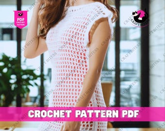 Crochet Peek a Boo Sweater Pattern, Summer Mesh Top Pattern, Easy Granny Stitch Crochet Tee, Quick Off the Hook Crochet Shirt
