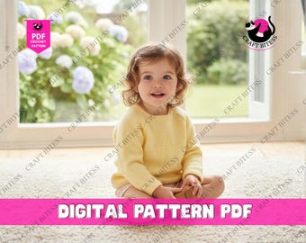 Breipatroon babytrui Little Star PDF | DK-garen babyvestpatroon | Handgebreid peutertruipatroon | Peter Gregorius