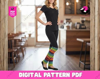Crochet Lace Stitch Leg Warmers Pattern for Women and Kids, Elegant Handmade Boot Cuffs, Cozy DIY Legwarmer Crochet Design