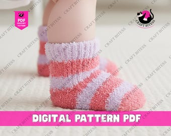 Handgebreid patroon babyslofjes met nepkabelontwerp voor pasgeborenen en beginners | Eenvoudig babybreipatroon voor handgemaakte cadeaus