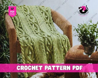 Knit Blanket Pattern - Easy Knitting Pattern for Beginners - Baby Blanket Pattern - Throw Blanket Knitting Pattern - Modern Knit Design