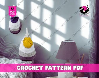 Crochet Pattern Hanging Teardrop Basket, Crochet Storage Basket Pattern, Hanging Wall Basket Crochet Pattern for Home Decor