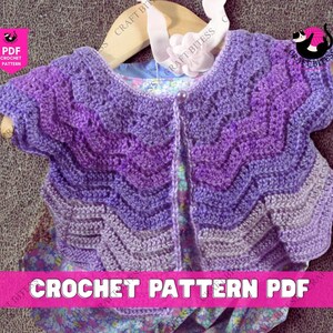 Baby Crochet Cardigan Jacket Hat and Blanket Pattern Set in DK 8 Ply Wool with UK Crochet Terms for Beginners