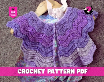 Baby Crochet Cardigan Jacket Hat and Blanket Pattern Set in DK 8 Ply Wool with UK Crochet Terms for Beginners