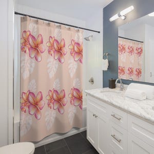 Hawaiian plumeria Shower curtain