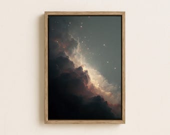 Canvasafdruk Cloudscape | Moderne luchtfotografie, ingelijste muurkunst