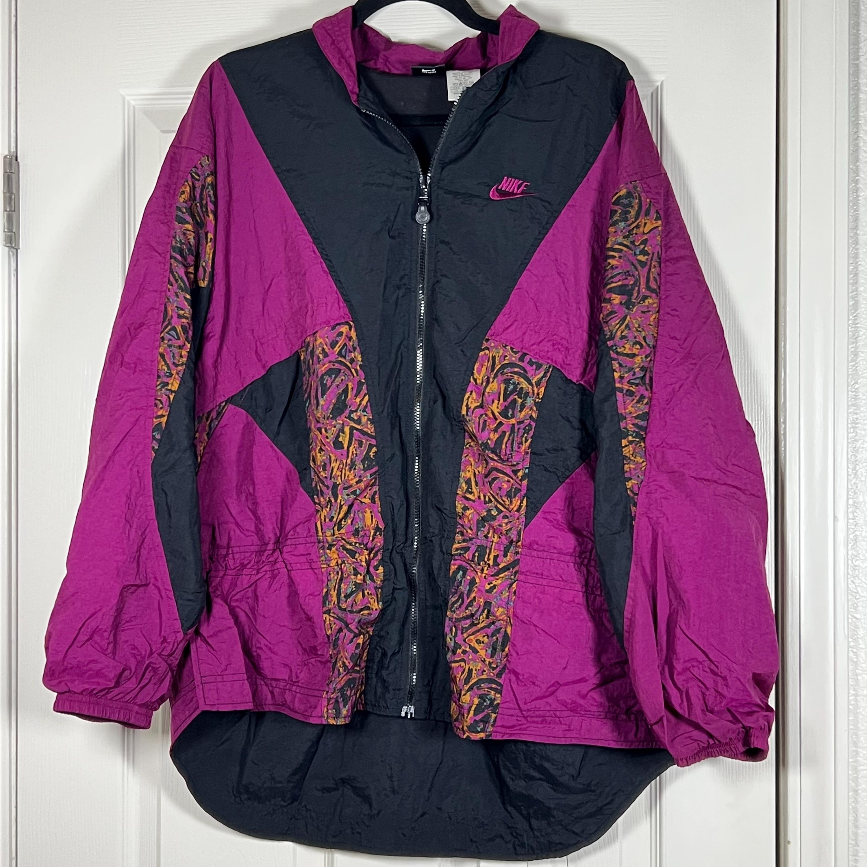 ジャケット・アウター NIKE 00s nylon pullover jacket Bordeaux VINTAGE 90s NIKE MAROON NYLON WINDBREAKER TRACKSUIT JACKET +