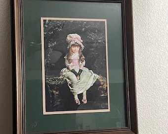 ジョン・エヴァレット・ミレー作「コリー犬を連れた少女」アンティーク