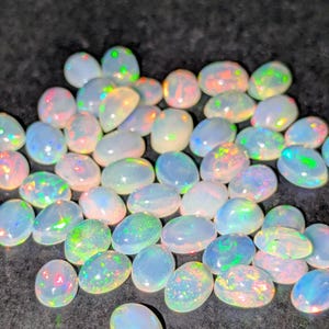 Natural Ethiopian Opal Cabochon 5x7 MM | AAA Quality For Jewelry Making