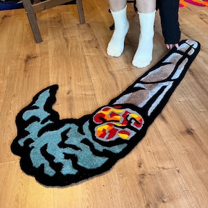 Handmade &quot;Just Hit It&quot; Joint Rug: Funny Stoner Room Decor