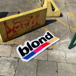 Blond Album Logo Tufted Rug – Music Fan Carpet, Custom Text Available, Handmade, Custom Size