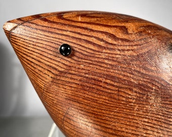 Vintage MCM Stylized Carved Wooden Bird Sculpture - Danish Modern Design / Scandi Modern