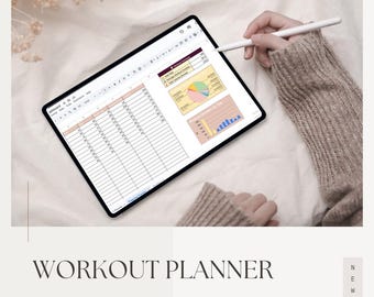 Foglio di calcolo per il monitoraggio degli allenamenti/Pianificatore di fitness per Google Fogli ed Excel (download digitale)