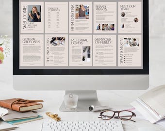 Interior Design Client Welcome Packet | Editable Canva Template | Services Guide, Process