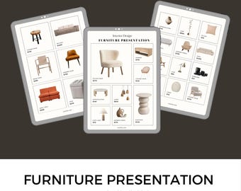 Furniture Presentation,Canva Template,Finishes and Fixtures,Interior Design Template,Furniture Listing,Shopping List,Furniture Board