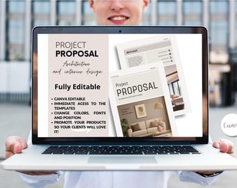 Project Proposal Template /Canva Template /Interior Design Template/Client Prosentatio Template /Interior Designer Moodboard